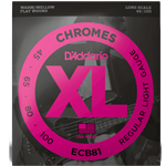 D'Addario Chromes Bass Guitar Strings, Light, 45-100, Long Scale