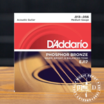 D'Addario EJ17 Phosphor Bronze Acoustic Guitar Strings, Medium, 13-56