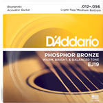 D'Addario EJ19 Phosphor Bronze Acoustic Guitar Strings, Bluegrass, 12-56