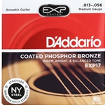 D'Addario DAddario EXP17 Coated Phosphor Acoustic Guitar Strings, Medium, 13-56
