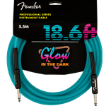 Fender Professional Glow in the Dark Cable, Blue, 18.6'