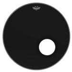 Remo Ambassador Ebony Bass Drumhead - Black Dynamo