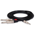 Hosa Pro Stereo Breakout 3.5mm TRS to Dual 1/4 TS - 3 Feet