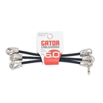 Gator 6'' Backline Series Right Angle Patch Cable - 3 Pk