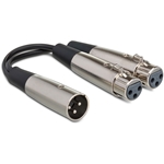 Hosa Gender Changer Dual XLR3F to XLR3M 6 inch