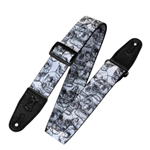 Levys 2" Polyester Guitar Strap - Skulls Pattern