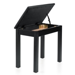 Gator Deluxe Wooden Piano Bench - Black