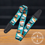 Levys Tasty Grooves- Teal Sushi Roll -  Poly Guitar Strap