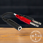 Hosa Stereo Breakout, 1/4 in TRSF to Dual 1/4 in TS