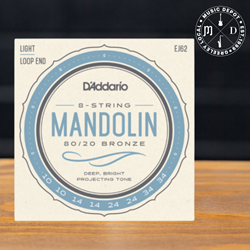 D'Addario 80/20 Bronze Mandolin Strings, Light, 10-34