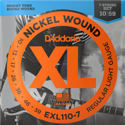 D'Addario EXL110-7 Nickel Wound Electric Guitar 7-String Set 10-59