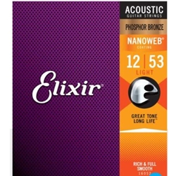 Elixir 12-53 Light Phosphor Bronze Acoustic Strings