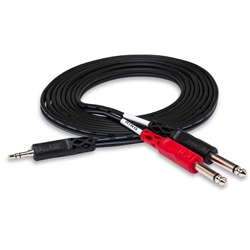 Hosa Stereo Breakout 3.5mm TRS to Dual 1/4in TS Cable