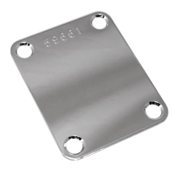 Allparts Chrome Neckplate with Serial Number (Clearance)