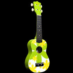 Amahi Green Flower Design Soprano Ukelele