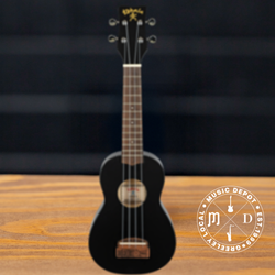 Kohala Tiki Series Ukulele - Black Soprano