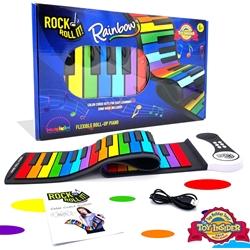 MUKIKIM Flexible Roll-Up Rainbow Piano For Kids