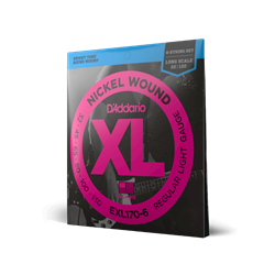 D'Addario Nickel Wound Bass Guitar Strings 6 String 32-130 Long Scale