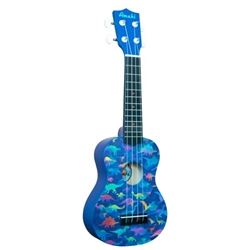 Amahi Dinosaur Design Soprano Ukulele