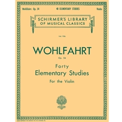 Wohlfahrt Op. 54 40 Elementary Studies Violin