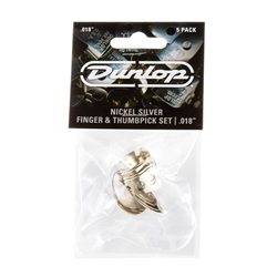 Dunlop Nickel Silver Finger Picks .18" - 5 Pack