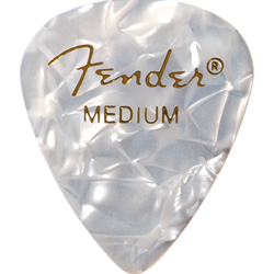 Fender 351 White Moto Medium Picks (12 Pack)