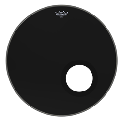 Remo Ambassador Ebony Bass Drumhead - Black Dynamo