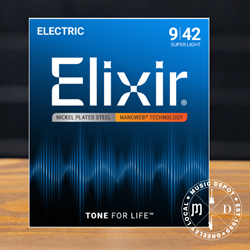 Elixir Nickel Plated Steel Electric Guitar Strings 9-42