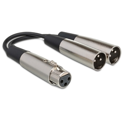 Hosa Y Cable, XLR3F To Dual XLR3M