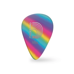 D'Addario Rainbow Celluloid Guitar Picks, Medium, 10 Pack