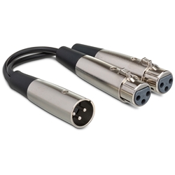 Hosa Gender Changer Dual XLR3F to XLR3M 6 inch