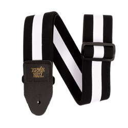 Ernie Ball Comfort Stretch Guitar Strap/Bass Strap - Racer White