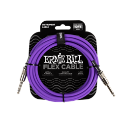 Ernie Ball Flex Instrument Cable Straight/Straight 10ft - Purple