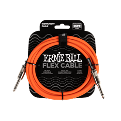 Ernie Ball Flex Instrument Cable Straight/Straight 10ft - Orange