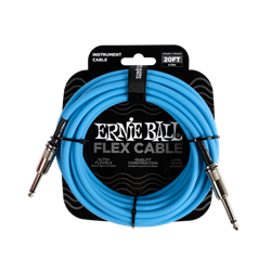 Ernie Ball Flex Instrument Cable Straight/Straight 20ft - Blue