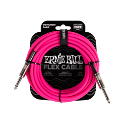 Ernie Ball Flex Instrument Cable Straight/Straight 20ft - Pink