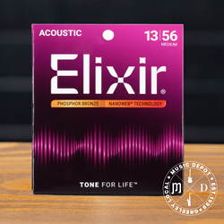 Elixir Phosphor Bronze Light Acoustic Strings 13-56