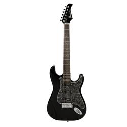 Amati F-Series Double-Cutaway Electric Guitar - Jet Black