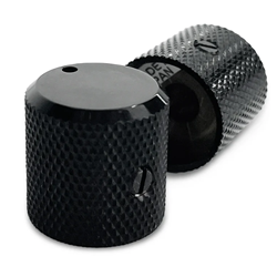 Allparts Knobs - Black Metal Bevel Edge