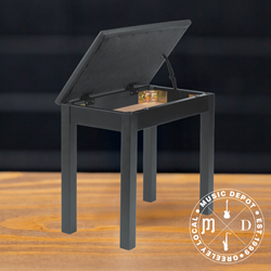 Gator Deluxe Wooden Piano Bench - Black