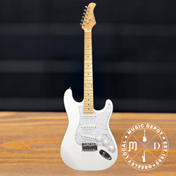 Amati F-Series Double-Cutaway Electric Guitar - Cloud White