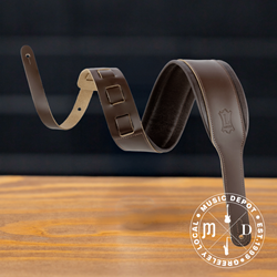 Levys Levy's Dark Brown Acoustic Leather Guitar Strap