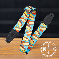 Levys Tasty Grooves Hot Dogs Poly Guitar Strap