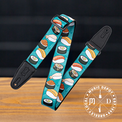 Levys Tasty Grooves- Teal Sushi Roll -  Poly Guitar Strap
