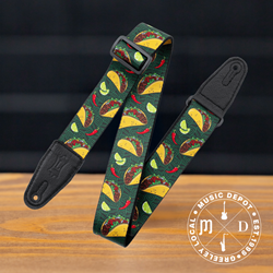 Levys Tasty Grooves - Green Taco Time - Poly Guitar Strap